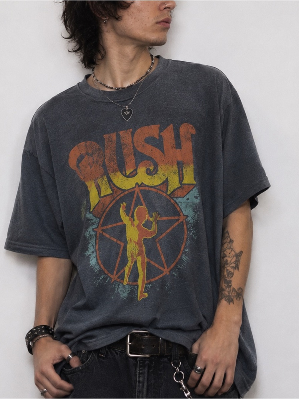 Rush Graphic Rock Band Short Sleeve Tee